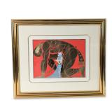 Erte (Romain de Tirtoff, 1892-1990), Embossed serigraph, Samson and Delilah, Signed & Numbered