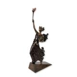 Erte (Russian/French, 1892-1990), Polychrome Bronze Sculpture, Liberty, Signed & Numbered