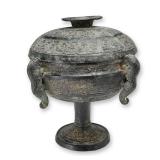Eastern Zhou Dynasty Bronze Covered Dou Ritual Vessel