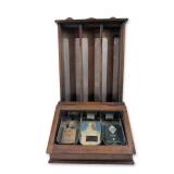 Knight's Castile Antique Wood Soap Dispensing Cabinet