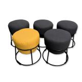 5pc IKEA Emmislov Set of Poufs