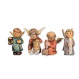 Set of Four Goebel Hummel Porcelain Angels 1984 - 1992 Figurines