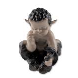Royal Copenhagen Porcelain Faun with Snake Figurine