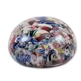 NEGC Boston & Sandwich Glass Scrambled Millefiori Glass Paperweight