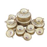 83 pc Paragon England Gilt Bone China Dinnerware
