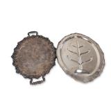 Two Reed & Barton and E.G. Webster & Son Rococo Style Silver-Plated Trays
