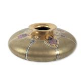 Art Nouveau Vienna Austria Gilt Porcelain Scarab Vase, Signed