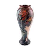 Moorcroft Red Tulip Baluster Vase