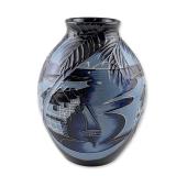 Moorcroft Paul Hilditch Blue Lagoon Pottery Vase, Signed Limited Edition