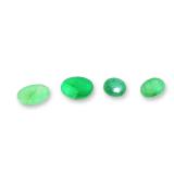 Four Loose Oval Cut Emeralds