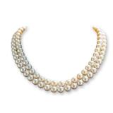 14K Yellow Gold Diamond Pearl Necklace