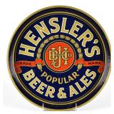 Henslers Beer and Ales 1930s Serving Tray OUTSTANDING