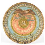 Fred Miller Brewing Co Pre-Prohibition Serving Tray