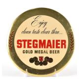 Stegmaier Gold Medal Beer 1950s Tin-Over-Cardboard Button Sign