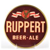 Ruppert Beer-Ale 1940s Tin-Over-Cardboard Button Sign