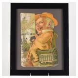 Helvetia Bottle Beer Pre-Prohibition Pressed Cardboard Die-Cut Calendar Sign 1906