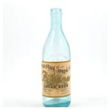 Mountain Spring Co Lager Beer Pre-Pro Embossed Paper Label Bottle EXCELLENT RARE