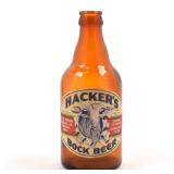 Hackers BOCK Beer 1930s Steinie Bottle SCARCE OUTSTANDING