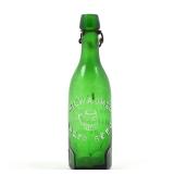 J. Gahm Milwaukee Lager Beer Pre-Pro Blob Top Bottle EMERALD GREEN