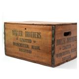 Bowler Brothers Pre-Prohibition Wood Bottle Crate EXCEPTIONAL