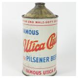 Utica Club Pilsener Beer Quart Cone Top 220-9 SCARCE