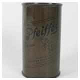 Pfeiffer Brewing Company Famous WITHDRAWN FREE OLIVE DRAB Beer Can 113-38