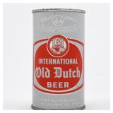 International Old Dutch Beer Flat Top ENAMEL SILVER 85-31