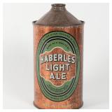 Haberle's Light Ale One Full Quart Cone Top Can 211-12 SCARCE