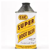 C and C Super Root Beer Soda Cone Top NEW YORK EXCELLENT