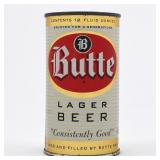 Butte Lager Beer Flat Top DULL GOLD 47-32 EXCELLENT