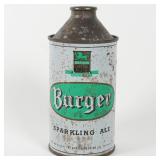 Burger Sparkling Ale Cone Top 155-21 RARE