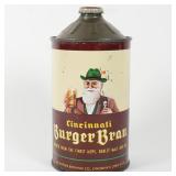 Cincinnati Burger Brau Beer Quart Cone Top 204-14 -RARE-