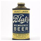 Blatz Milwaukee Beer Low Profile Cone Top DNCMT 4 PERCENT UNLISTED