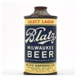 Blatz Milwaukee Beer Flat Bottom FBIR Cone Top ALC STATEMENT FRONT 153-8