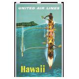 United Air Lines - Hawaii (Outrigger) by Stan Galli, ca.1960
