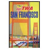 TWA - San Francisco, Hand-Signed by David Klein, ca. 1960