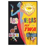 TWA Las Vegas, Hand-Signed by David Klein, ca. 1956