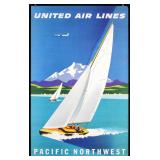 United Air Lines Pacific Northwest by Josef Binder, ca.1957