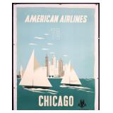 American Airlines Chicago by McKnight Kauffer, ca. 1948