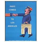 Paris comes to Los Angeles by Raymond Savignac, 1965