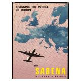 Sabena - Spanning the Whole of Europe by Dohet, 1955