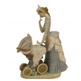 Lladro 'Baby's Outing' Porcelain Figurine
