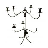 Brutalist Wrought Iron Multi-Light Candelabra