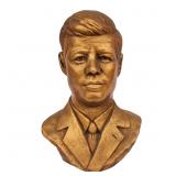 President Kennedy Gilt-Bronzed Plaster Bust
