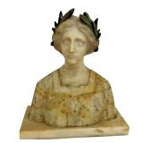 Italian Art Nouveau Carved Maiden Bust