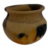 Handcrafted Earthenware Smoke-Fired Finish Vessel