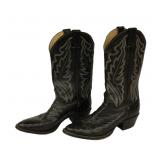 Justin Smooth Ostrich Leather Cowboy Boots 9 1/2