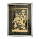Moshe Gat - 1955 Isreal Wood Block