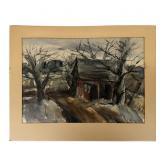 Henry Roddiss - Winter Landscape Watercolor