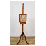 Vintage Hardwood Floor Standing Shaving Stand